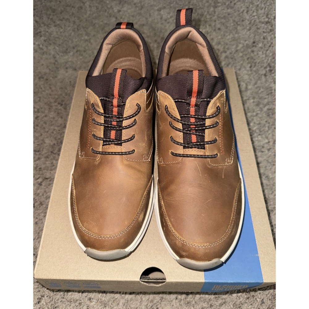 Clarks Men's Motion Trek EZ Dark Tan Leather 26179452 Size 10